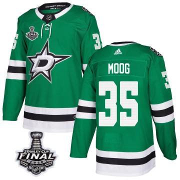 Authentic Adidas Men's Andy Moog Dallas Stars Home 2020 Stanley Cup Final Bound Jersey - Green