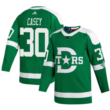 Authentic Adidas Men's Jon Casey Dallas Stars 2020 Winter Classic Jersey - Green