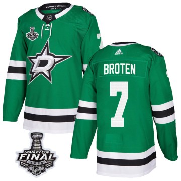 Authentic Adidas Men's Neal Broten Dallas Stars Home 2020 Stanley Cup Final Bound Jersey - Green