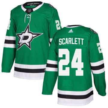 Authentic Adidas Men's Reece Scarlett Dallas Stars Home Jersey - Green