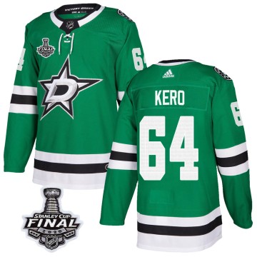 Authentic Adidas Men's Tanner Kero Dallas Stars Home 2020 Stanley Cup Final Bound Jersey - Green