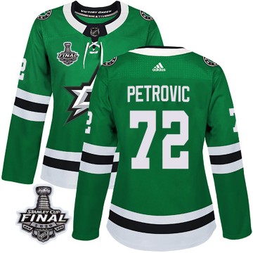 Authentic Adidas Women's Alex Petrovic Dallas Stars Home 2020 Stanley Cup Final Bound Jersey - Green