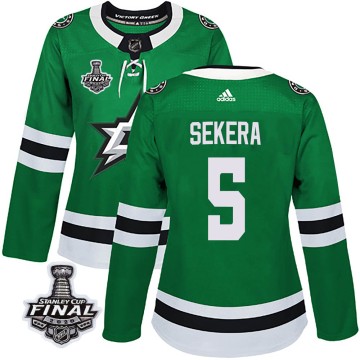 Authentic Adidas Women's Andrej Sekera Dallas Stars Home 2020 Stanley Cup Final Bound Jersey - Green