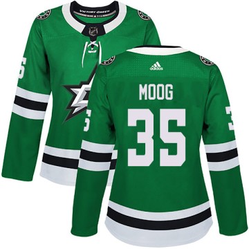 Authentic Adidas Women's Andy Moog Dallas Stars Home Jersey - Green