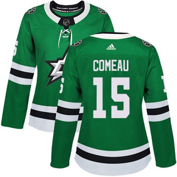 Authentic Adidas Women's Blake Comeau Dallas Stars Home Jersey - Green