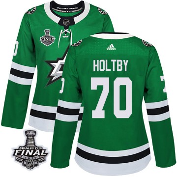 Authentic Adidas Women's Braden Holtby Dallas Stars Home 2020 Stanley Cup Final Bound Jersey - Green