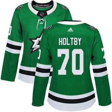 Authentic Adidas Women's Braden Holtby Dallas Stars Home Jersey - Green