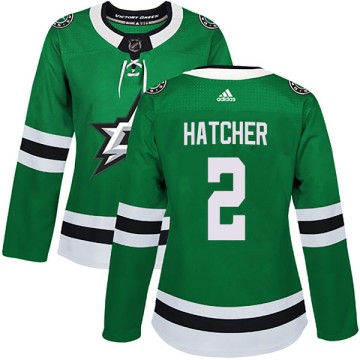 Authentic Adidas Women's Derian Hatcher Dallas Stars Home Jersey - Green
