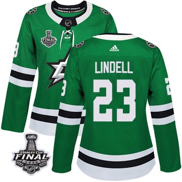 Authentic Adidas Women's Esa Lindell Dallas Stars Home 2020 Stanley Cup Final Bound Jersey - Green