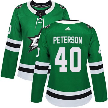 Authentic Adidas Women's Jacob Peterson Dallas Stars Home Jersey - Green