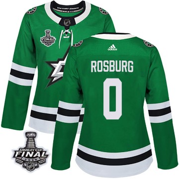 Authentic Adidas Women's Jerad Rosburg Dallas Stars Home 2020 Stanley Cup Final Bound Jersey - Green