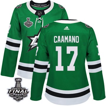 Authentic Adidas Women's Nick Caamano Dallas Stars Home 2020 Stanley Cup Final Bound Jersey - Green