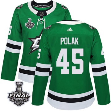 Authentic Adidas Women's Roman Polak Dallas Stars Home 2020 Stanley Cup Final Bound Jersey - Green