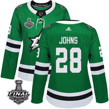Authentic Adidas Women's Stephen Johns Dallas Stars Home 2020 Stanley Cup Final Bound Jersey - Green