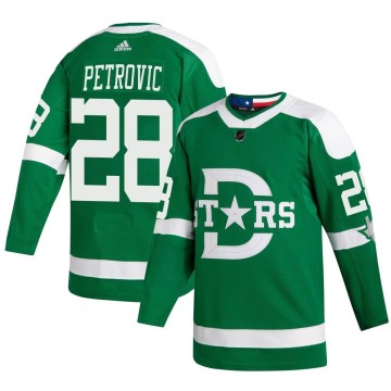 Authentic Adidas Youth Alex Petrovic Dallas Stars 2020 Winter Classic Player Jersey - Green