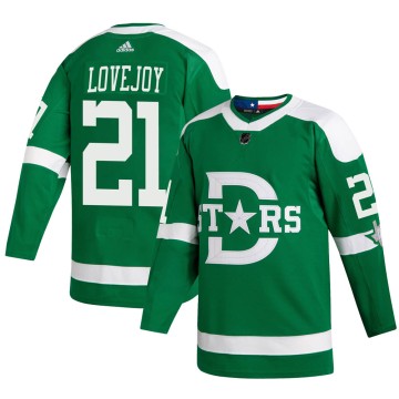 Authentic Adidas Youth Ben Lovejoy Dallas Stars 2020 Winter Classic Jersey - Green