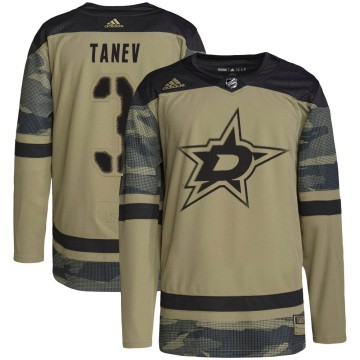Authentic Adidas Youth Chris Tanev Dallas Stars Military Appreciation Practice Jersey - Camo