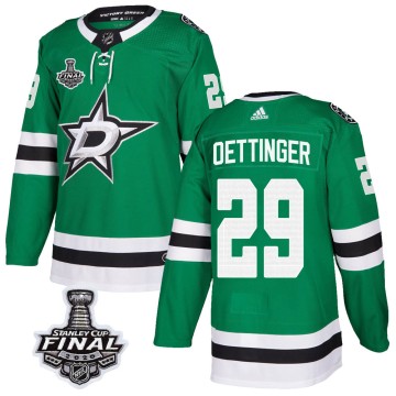 Authentic Adidas Youth Jake Oettinger Dallas Stars Home 2020 Stanley Cup Final Bound Jersey - Green