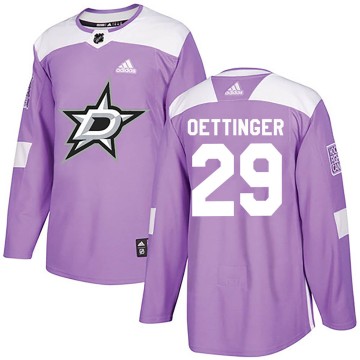 Authentic Adidas Youth Jake Oettinger Dallas Stars ized Fights Cancer Practice Jersey - Purple