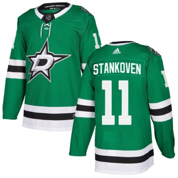 Authentic Adidas Youth Logan Stankoven Dallas Stars Home Jersey - Green