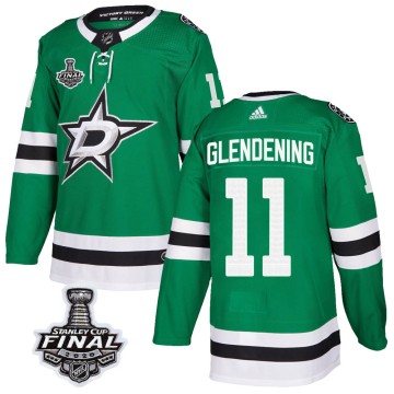Authentic Adidas Youth Luke Glendening Dallas Stars Home 2020 Stanley Cup Final Bound Jersey - Green