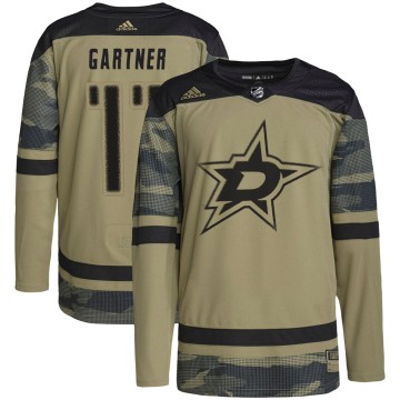 Authentic Adidas Youth Mike Gartner Dallas Stars Military Appreciation Practice Jersey - Camo