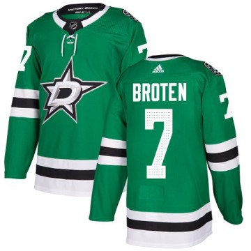 Authentic Adidas Youth Neal Broten Dallas Stars Home Jersey - Green