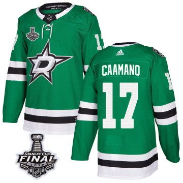 Authentic Adidas Youth Nick Caamano Dallas Stars Home 2020 Stanley Cup Final Bound Jersey - Green