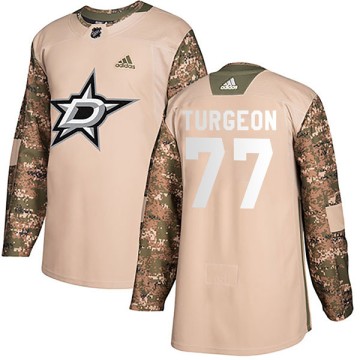 Authentic Adidas Youth Pierre Turgeon Dallas Stars Veterans Day Practice Jersey - Camo