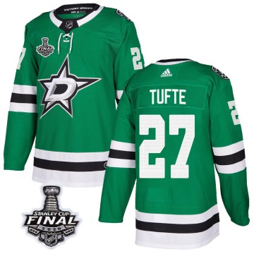 Authentic Adidas Youth Riley Tufte Dallas Stars Home 2020 Stanley Cup Final Bound Jersey - Green