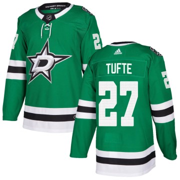 Authentic Adidas Youth Riley Tufte Dallas Stars Home Jersey - Green