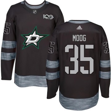 Authentic Youth Andy Moog Dallas Stars 1917-2017 100th Anniversary Jersey - Black