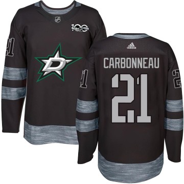 Authentic Youth Guy Carbonneau Dallas Stars 1917-2017 100th Anniversary Jersey - Black