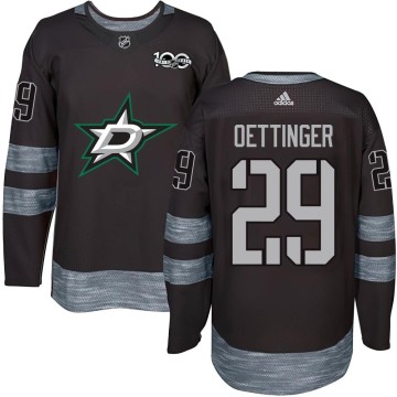 Authentic Youth Jake Oettinger Dallas Stars 1917-2017 100th Anniversary Jersey - Black