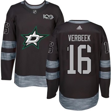 Authentic Youth Pat Verbeek Dallas Stars 1917-2017 100th Anniversary Jersey - Black