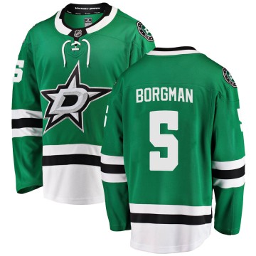 Breakaway Fanatics Branded Men's Andreas Borgman Dallas Stars Home Jersey - Green