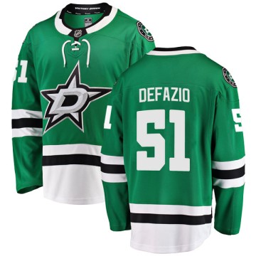 Breakaway Fanatics Branded Men's Brandon DeFazio Dallas Stars Home Jersey - Green