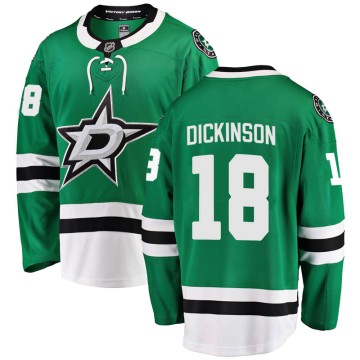 Breakaway Fanatics Branded Men's Jason Dickinson Dallas Stars Home Jersey - Green