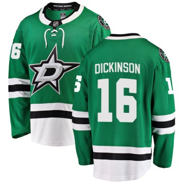 Breakaway Fanatics Branded Men's Jason Dickinson Dallas Stars Home Jersey - Green