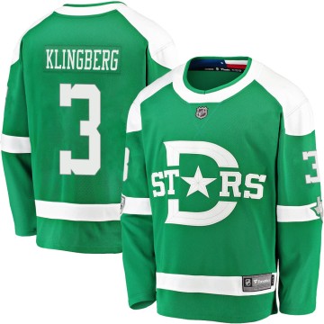 Breakaway Fanatics Branded Men's John Klingberg Dallas Stars 2020 Winter Classic Jersey - Green