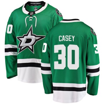 Breakaway Fanatics Branded Men's Jon Casey Dallas Stars Home Jersey - Green