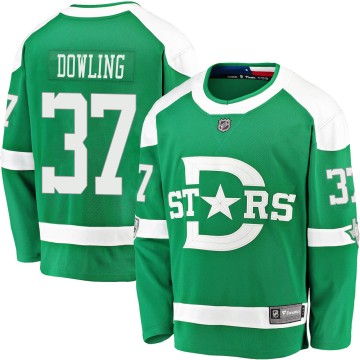 Breakaway Fanatics Branded Men's Justin Dowling Dallas Stars 2020 Winter Classic Jersey - Green
