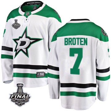 Breakaway Fanatics Branded Men's Neal Broten Dallas Stars Away 2020 Stanley Cup Final Bound Jersey - White