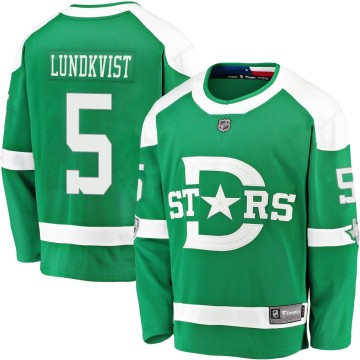 Breakaway Fanatics Branded Men's Nils Lundkvist Dallas Stars 2020 Winter Classic Player Jersey - Green
