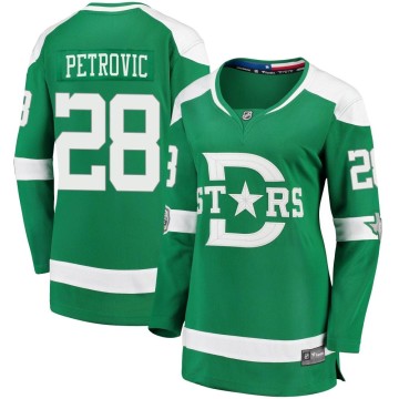 Breakaway Fanatics Branded Women's Alexander Petrovic Dallas Stars 2020 Winter Classic Player Jersey - Green