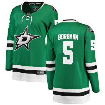Breakaway Fanatics Branded Women's Andreas Borgman Dallas Stars Home Jersey - Green