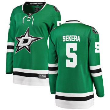 Breakaway Fanatics Branded Women's Andrej Sekera Dallas Stars Home Jersey - Green