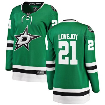 Breakaway Fanatics Branded Women's Ben Lovejoy Dallas Stars Home Jersey - Green