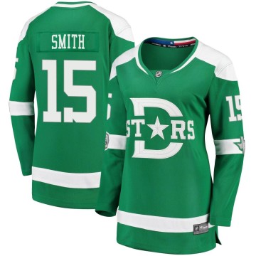 Breakaway Fanatics Branded Women's Bobby Smith Dallas Stars 2020 Winter Classic Player Jersey - Green