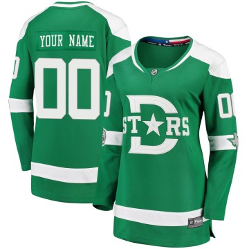 Breakaway Fanatics Branded Women's Custom Dallas Stars Custom 2020 Winter Classic Player Jersey - Green